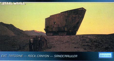 1995 Topps Widevision Star Wars #13 Ext. Tatooine - Rock Canyon - Sandcrawler Front