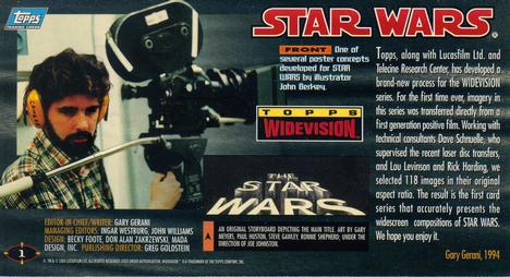 1995 Topps Widevision Star Wars #1 Star Wars Back