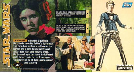 1995 Topps Widevision Star Wars #27 Int. Kenobi's Dwelling Back