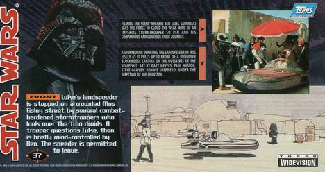 1995 Topps Widevision Star Wars #37 Ext. Tatooine - Mos Eisley - Street Back