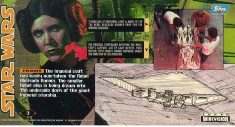1995 Topps Widevision Star Wars #3 Ext. Spacecraft in Space Back