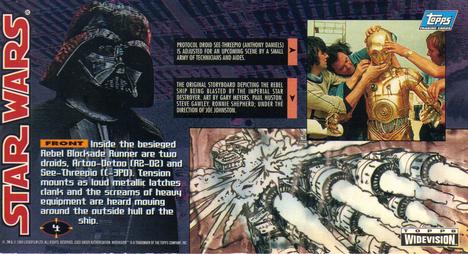 1995 Topps Widevision Star Wars #4 Int. Rebel Blockade Runner - Sub-Hallway Back