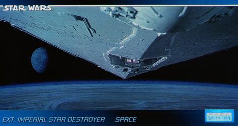 1995 Topps Widevision Star Wars #2 Ext. Imperial Star Destroyer - Space Front