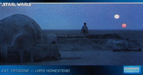 1995 Topps Widevision Star Wars #20 Ext. Tatooine - Lars Homestead Front