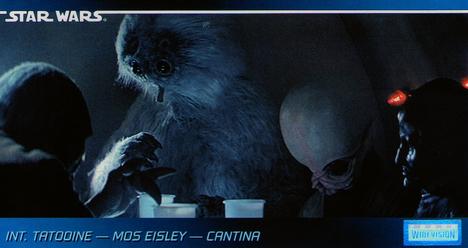 1995 Topps Widevision Star Wars #38 Int. Tatooine - Mos Eisley - Cantina Front