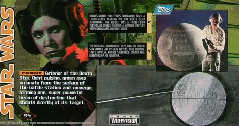 1995 Topps Widevision Star Wars #54 Ext. Death Star - Space Back