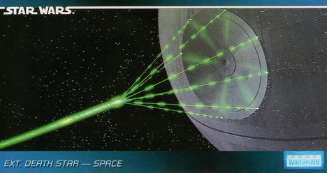 1995 Topps Widevision Star Wars #54 Ext. Death Star - Space Front
