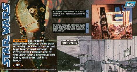 1995 Topps Widevision Star Wars #62 Ext. Death Star - Huge Port Doors Back