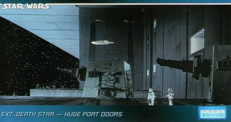 1995 Topps Widevision Star Wars #62 Ext. Death Star - Huge Port Doors Front