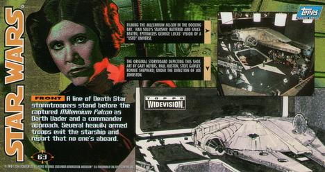 1995 Topps Widevision Star Wars #63 Int. Death Star - Hangar 2037 Back