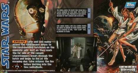 1995 Topps Widevision Star Wars #74 Int. Death Star - Central Core Shaft Back