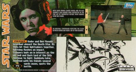 1995 Topps Widevision Star Wars #75 Int. Death Star - Hallway/Main Forward Bay Back