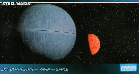 1995 Topps Widevision Star Wars #83 Ext. Death Star - Yavin - Space Front