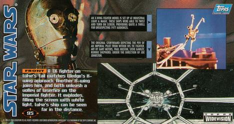 1995 Topps Widevision Star Wars #95 Int. TIE Fighter - Cockpit Back