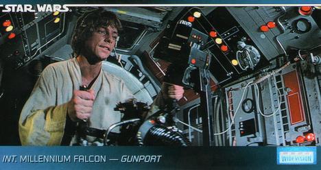 1995 Topps Widevision Star Wars #80 Int. Millennium Falcon - Gunport Front