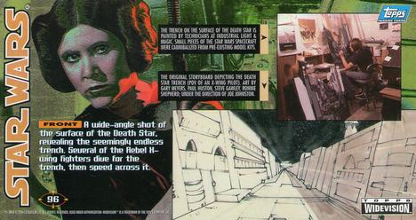 1995 Topps Widevision Star Wars #96 Ext. Surface of the Death Star Back