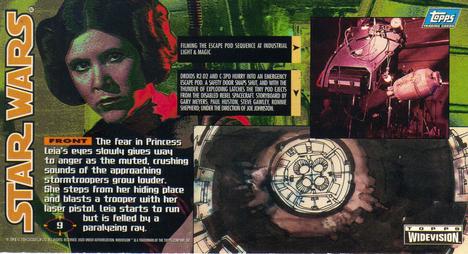 1995 Topps Widevision Star Wars #9 Int. Rebel Blockade Runner - Sub-Hallway Back