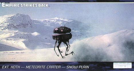 1995 Topps Widevision Star Wars: The Empire Strikes Back #2 Ext. Hoth - Meteorite Crater - Snow Plain Front
