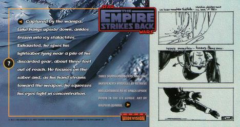 1995 Topps Widevision Star Wars: The Empire Strikes Back #7 Int. Ice Gorge Back