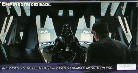 1995 Topps Widevision Star Wars: The Empire Strikes Back #16 Int. Vader's Star Destroyer - Vader's Chamber Meditation Pod Front