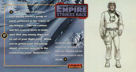 1995 Topps Widevision Star Wars: The Empire Strikes Back #17 Int. Rebel Base - Main Hangar Deck Back