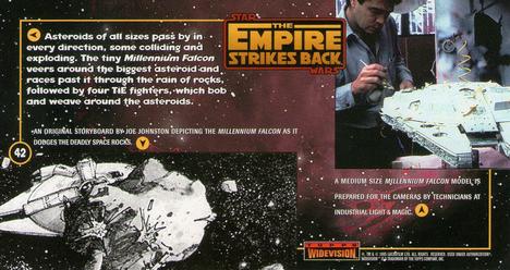1995 Topps Widevision Star Wars: The Empire Strikes Back #42 Ext. Asteroid Belt - Millennium Falcon Back