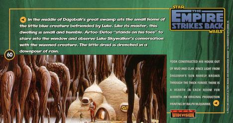 1995 Topps Widevision Star Wars: The Empire Strikes Back #60 Ext. Dagobah - Yoda's House Back