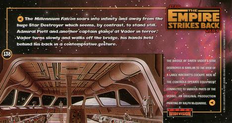 1995 Topps Widevision Star Wars: The Empire Strikes Back #138 Int. Vader's Star Destroyer - Bridge Back