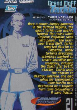 1996 Finest Star Wars #21 Grand Moff Tarkin Back