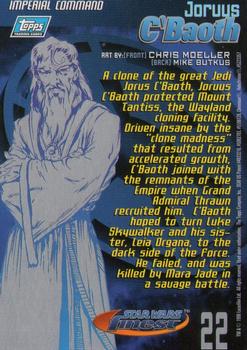 1996 Finest Star Wars #22 Joruus C'baoth Back