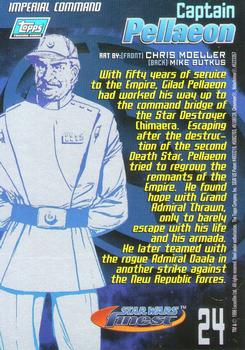 1996 Finest Star Wars #24 Captain Palleon Back