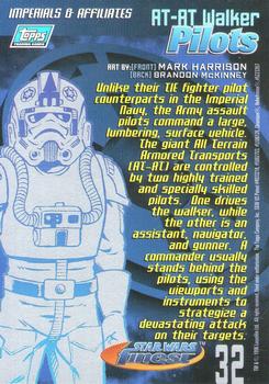 1996 Finest Star Wars #32 AT-AT Walker Pilots Back