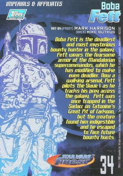 1996 Finest Star Wars #34 Boba Fett Back