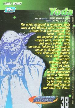 1996 Finest Star Wars #38 Yoda Back