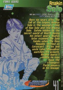 1996 Finest Star Wars #41 Anakin Solo Back