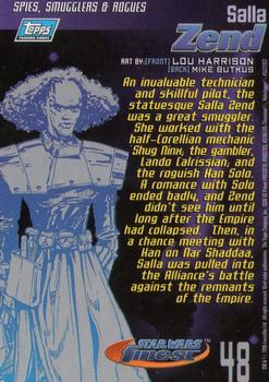 1996 Finest Star Wars #48 Salla Zend Back
