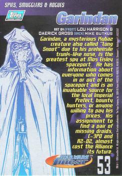 1996 Finest Star Wars #53 Garindan Back