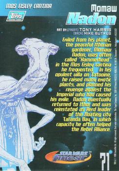 1996 Finest Star Wars #71 Momaw Nadon Back