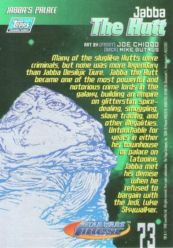 1996 Finest Star Wars #73 Jabba the Hutt Back