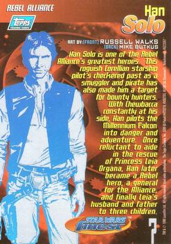 1996 Finest Star Wars #7 Han Solo Back