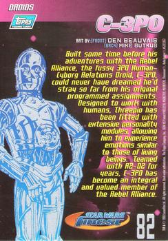 1996 Finest Star Wars #82 C-3PO Back