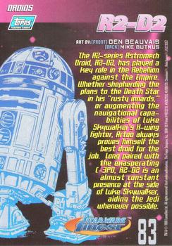 1996 Finest Star Wars #83 R2-D2 Back