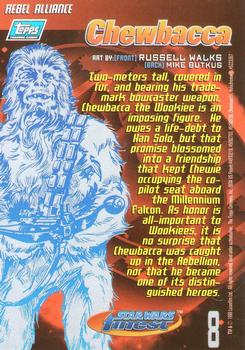 1996 Finest Star Wars #8 Chewbacca Back