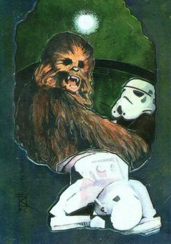 1996 Finest Star Wars #8 Chewbacca Front