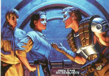 1996 Topps Star Wars Shadows of the Empire #11 Leia Meets Dash Rendar Front