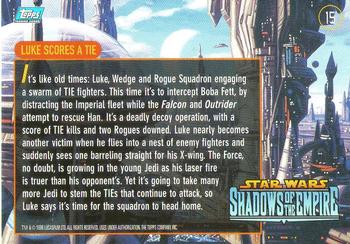 1996 Topps Star Wars Shadows of the Empire #15 Luke Scores a Tie Back