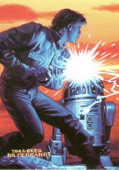 1996 Topps Star Wars Shadows of the Empire #25 Luke Hones His Lightsaber Skills Front
