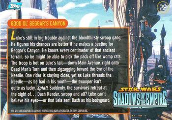 1996 Topps Star Wars Shadows of the Empire #28 Good Ol' Beggar's Canyon Back