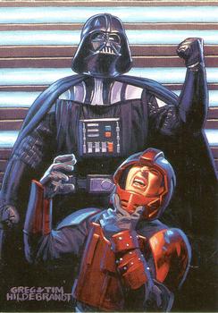 1996 Topps Star Wars Shadows of the Empire #42 Vader Seethes Over Luke's Escape Front
