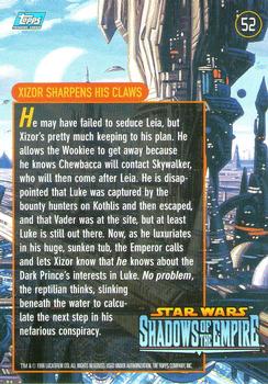 1996 Topps Star Wars Shadows of the Empire #52 Xizor Sharpens His Claws Back